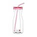 Simple HH Tritan BPA-Free Water Bottle with Straw 33oz Dishwasher-Safe Drinking Tumbler | Extra Wide Mouth w/Easy Twist Lid (Tango Pink)