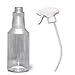 HARRIS Professional Empty Spray Bottles Value Pack 16oz (3-Pack) with Funnel for Cleaning Solutions, Clear Finish and Leak Proof