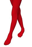 Pattensa Tights Ventilated and Comfort , Microfiber Lycra Colored Stocking for 9-12 years red