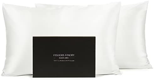 Fishers Finery 30mm 100% Pure Mulberry Silk Pillowcase Pack