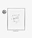 She Leaves A Little Sparkle Wherever She Goes Silver Foil Decor Home Wall Art Print Inspirational Quote Metallic Poster 5 inches x 7 inches
