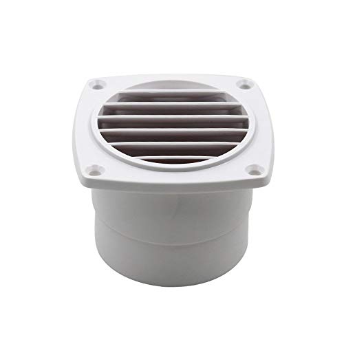 Riloer White Round ABS Plastic Vent Grille Shutter Vent Cover for Yacht Caravan RV Camper