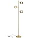 Brightech Tree Floor Lamp for Living Rooms & Offices, Dimmable Standing Lamp for Bedroom Reading, LED Spotlight Floor Lamp, Tall Lamp with Adjustable Panels for Minimal Space Use - Antique Brass