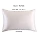purebloom 25 mm Mulberry Silk Pillowcase for Hair & Skin | Machine Washable & Dryable with Zippered Enclosure | Double Sided in Queen & Standard Size | Natural Undyed White