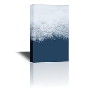 Color Composition Artwork with White and Navy