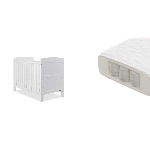 Obaby Grace Mini Cot Bed and Pocket Sprung Mattress - White