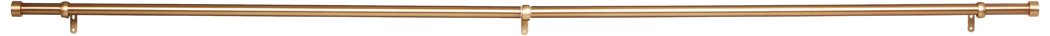 Umbra Cappa Curtain 1-Inch Drapery Rod Extends from 66 to 120 Inches, Includes 2 Matching Finials, Brackets & Hardware, 120-Inch, Brushed Brass