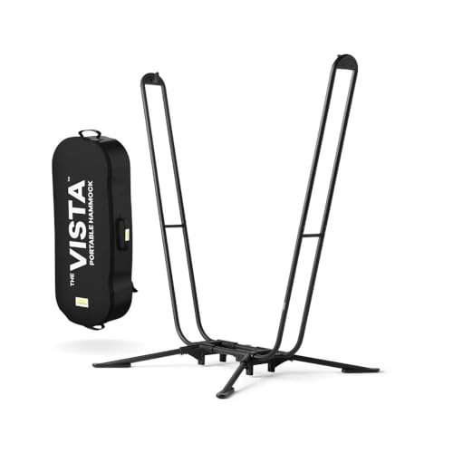 The Vista Hammock Stand by Yellow Leaf Hammocks - 330lb Max - Lightweight, Portable Hammock Swing Chair Stand, Easy Assembly, Compatible with Yellow Leaf Hammock Chairs Only, Color: Deep Charcoal