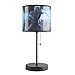 Idea Nuova Black Panther Stick Table Kids Lamp with Pull Chain, Themed Printed Decorative Shade