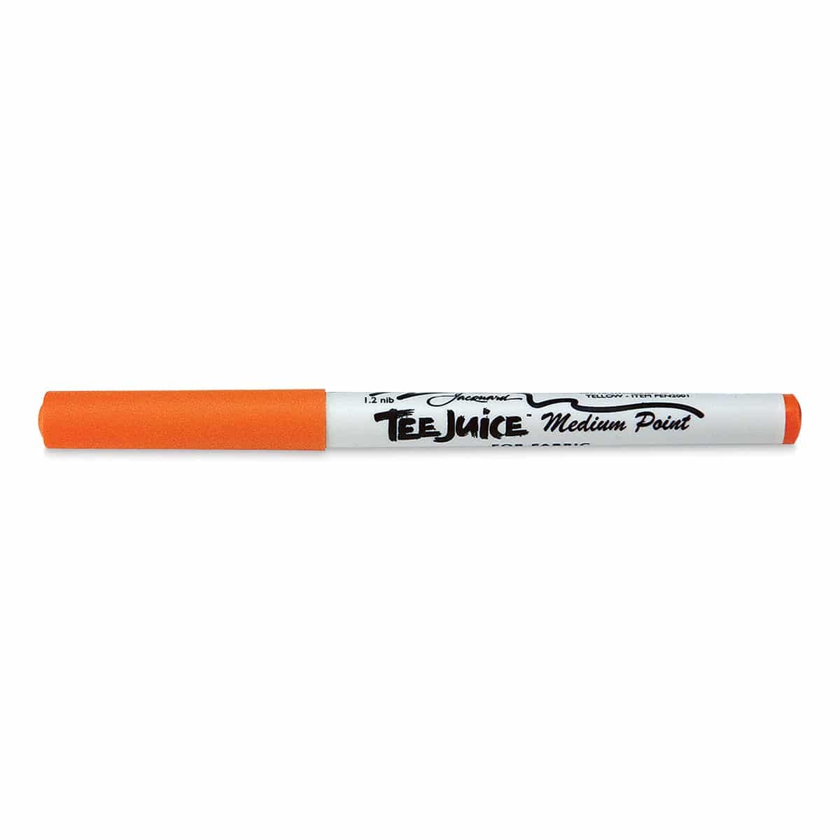 Jacquard Tee-Juice Fabric Marker, Orange Permanent Textile Pen with Non-Bleed Ink to Decorate T-Shirts and Clothes, Heat Set Creates Lasting Art on Canvas, Supplies for Customisation, Medium Tip — image 1