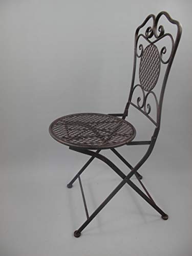 linoows Gartengarnitur, 3-teilige Sitzgruppe, Gartenmöbel-Set Rustiko, Eisen, Braun – Bild 7