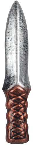 Star Power Adult LARP Heavy Duty Foam Dagger, Silver Black Bronze, 9.5"