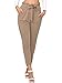 BerryGo Women's Casual Loose High Waist Stretchy Skinny Slim Long Pants (Light Tan,M)