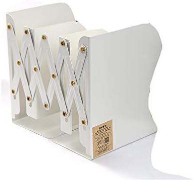 JARONG Bookshelf Scalable Metal Multifunctional Book Stand,White