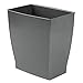 MetroDecor mDesign Wastebasket Trash Can - Rectangular, Slate