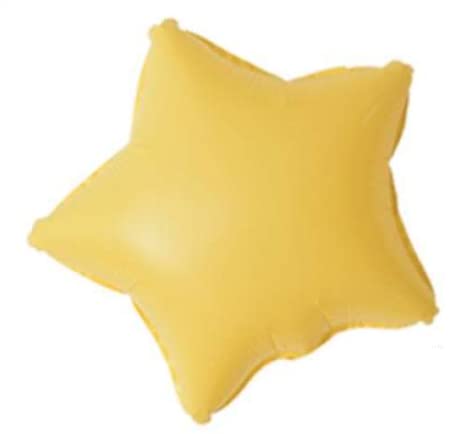Yellow Star Pastel Foil Balloon, 45cm (2 pack)