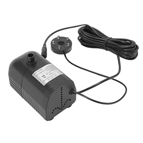 Solar Fountain Pump Energy Saving Submersible Pump with Light for Garden DC 6V‑24V, for Vases, Fountains ABS