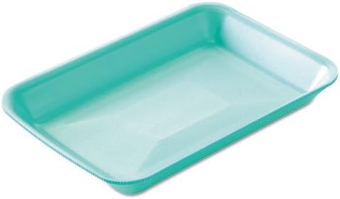 GNP2GN Supermarket Trays, Green, Foam, 8 1/4 x 1 x 5 3/4
