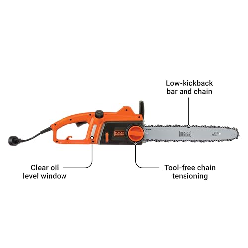 BLACK+DECKER 12 Amp 16 in. Electric Chainsaw (CS1216) photo 12