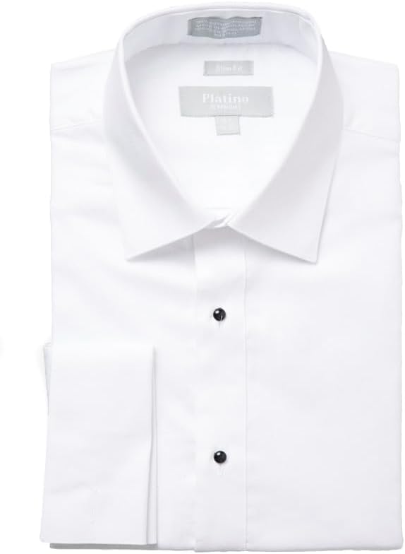 croft and barrow slim fit dress shirt Mens White CROFT & BARROW Slim Fit Dress Shirt 17-36/37 XL