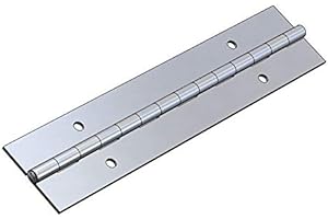 TACO MARINE Annealed, Stainless Steel Piano Hinge, 1-1/16"W x .040" AWG x 72"L, Continuous Hinge