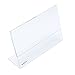Display4top 3 Pack, 11 x 8.5 Inches Displays Clear Acrylic Slanted Sign Holders Landscape Ad Frame (Unbreakable)