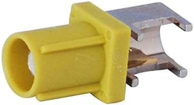 wlaniot 5pcs Fakra K Curry/1027 Male Plug End Launch PCB Mount Right Angle RF Coaxial Connector for Radio with IF