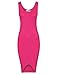 TAM Ware Womens Elegant Sleeveless Dipped Hem Bodycon Midi Dress