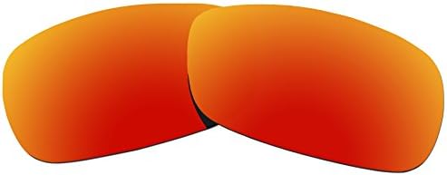 COLOR STAY LENSES 2.0mm Thickness Polarized Replacement Lenses for Oakley Crosshair 2.0 (OO4044) Sunglass (Fire Red Mirror Coatings)