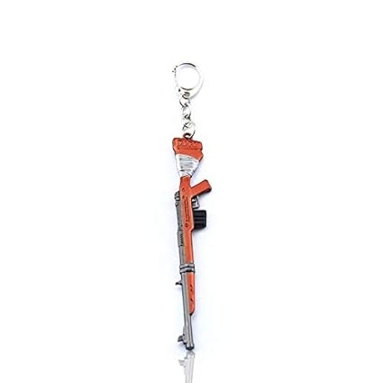 lucilas fortnite keychain 2x3 inch zinc alloy fortnight night scar rifle toy model keychain alloy weapons - fortnite keychains amazon