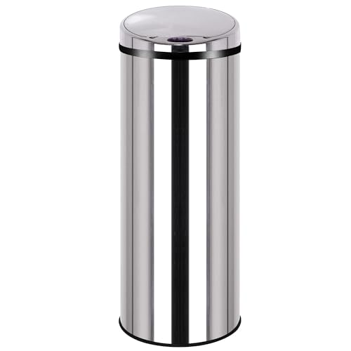 Kitchen Move Artic BAT-50LB AS - Cubo de basura con sensor de apertura automático de acero inoxidable, 50 Litros