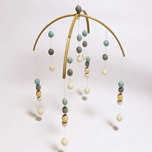 CC Shop Nursery Crib Mobile Baby Bedroom Ceiling Hang Decor Felt Pom Pom Wind Chime (#21)