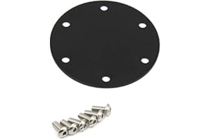 ihreesy Car Steering Wheel Horn Cover,6-Bolts Universal Steering Wheel Horn Plate Round Steering Wheel Horn Cover,Black