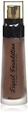 BH Cosmetics Deep Liquid Foundation, Ebony, 0.85 Ounce