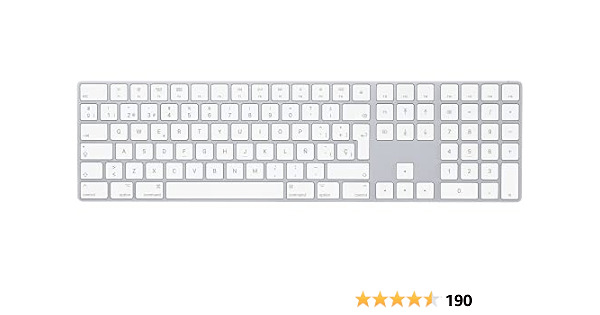 Amazon Com Apple Magic Keyboard With Numeric Keypad Wireless Rechargable Spanish Silver Electronics