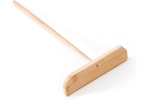 Wood Crepe Spreaders for Making and Spatula Set Beechwood, Small Portable Washable Pancake Rake with Long Handle Cooking Tool