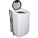 SUPER DEAL Upgraded Portable Full-Automatic Washing Machine Spacious Load Compact Washer - Built-in Drain Pump and Long Hose (Pro)