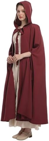 Regenboog - Capa renacentista para adultos con botón de cuerno, capa medieval para disfraz para mujeres y hombres, capa de terciopelo victoriano Hobbit, Botón azul/cuerno, 43inch/110cm Regenboog - Capa renacentista para adultos con botón de cuerno, capa medieval para disfraz para mujeres y hombres, capa de terciopelo victoriano Hobbit, Botón azul/cuerno, 43inch/110cm