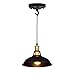 Fuloon Retro Vintage Iron Ceiling Rose Hook Plate Holder Pendant Lamp Roof Sucking Disk Chassis Light Fitting Accessory DIY (Black)