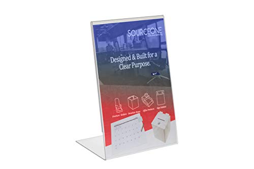 Source One 36 Pack 8 5 X 11 Inches Slant Back Clear Acrylic Sign