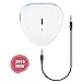 Bluetooth Receiver, iCrius 4.2 Wireless Bluetooth Audio Receiver Hands-Free Car Kits Portable Bluetooth 3.5mm Aux Jack Adapter for Headphones Home Audio/Car Stereo System (White)