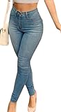 Generic Women High Waist Packet Hip Slim Jeans Pencil Trousers