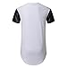 UNRESTRAINED Mens Hispter Hip Hop Longline Biker Shirts White M