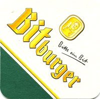 Bitburger Brewery Paperboard Coasters Set