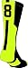 TCK Player Id Black/Electric Green Custom Number Crew Sock