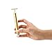 Beauty Bar 24k Golden Pulse Facial Massager, T-Shape Electric Sign Face Massage Tools for Sensitive Skin Face Pull Tight Firming Lift