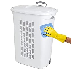 Sterilite Plastic Laundry Hamper with Lid and