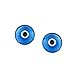 Blue Nazar Evil Eye Stud earrings Murano Glass 925 Sterling silver 9mm