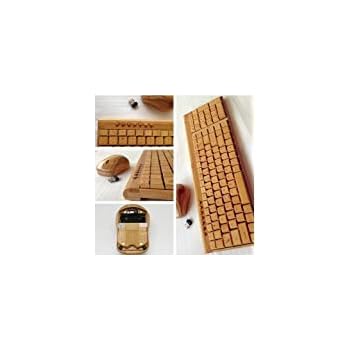 Bamboo Wireless Keyboard And Mouse Set – Eco-friendly Minimalist - View #3