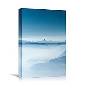 signwin Canvas Wall Art Blue Gradient Pattern Abstract...